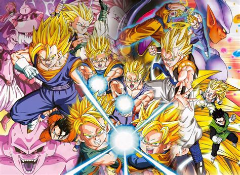 Goku Vegeta Gohan Goten Trunks Gotenks Vegito Gogeta Buu