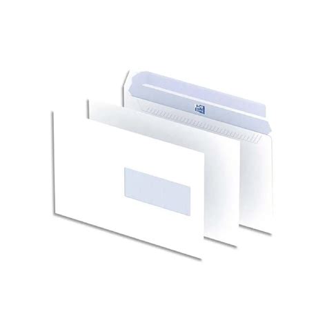 OXFORD Boîte 500 enveloppes Blanches auto adhésives 90g C5 162x229 mm