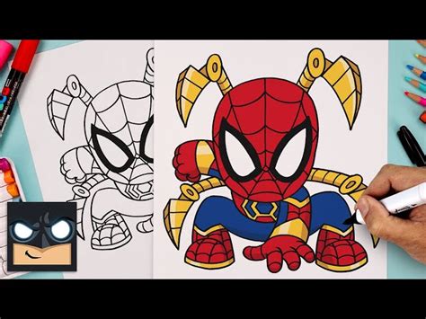 How To Draw The Iron Spider Spider Man Videos For Kids