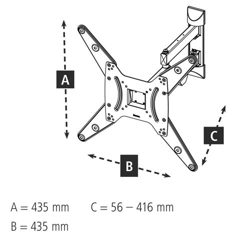 Buy Hama 118103 Full Motion Swivel Wall Bracket 32-65″ Online in UAE ...
