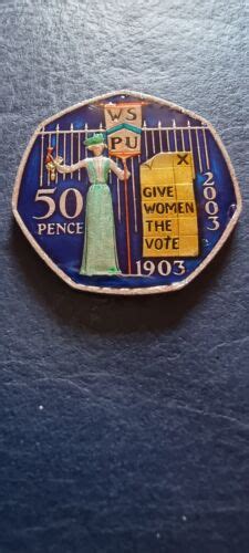 2003 50p Coin Suffragette Give Women Coloured Coin Ebay