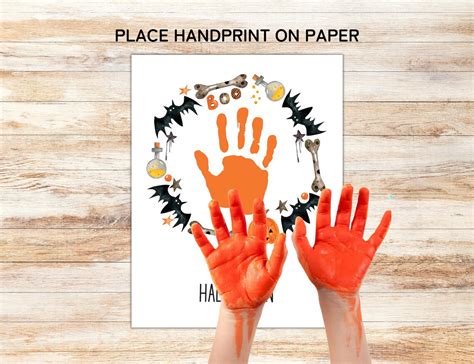 Halloween Handprint Art Fall Handprint Craft Toddler Handprint Art