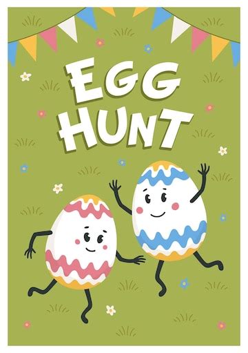 Premium Vector | Egg hunt poster