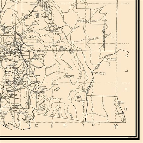 Historic County Map Yavapai County Arizona Haggott 1903 23 X 23 Maps Of The Past