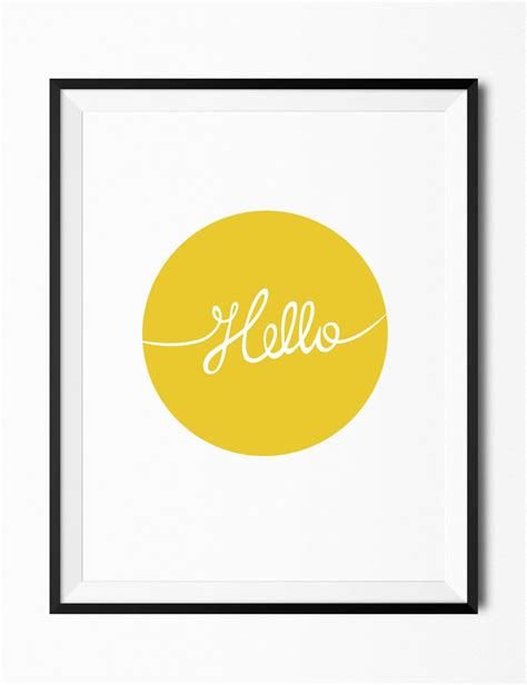 Hello Calligraphy Poster Hand Lettering Font Typography Word Art ...