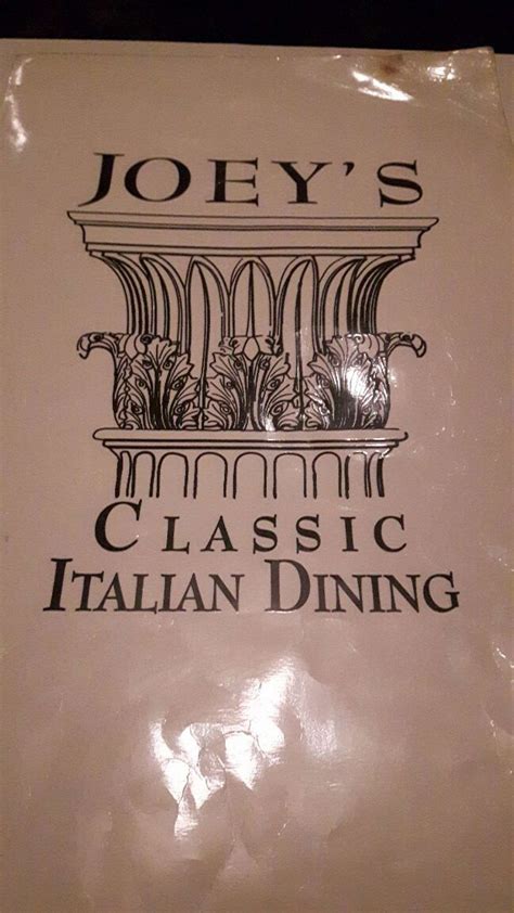 Joeys Classic Italian Dining Restaurant Best Food Delivery Menu