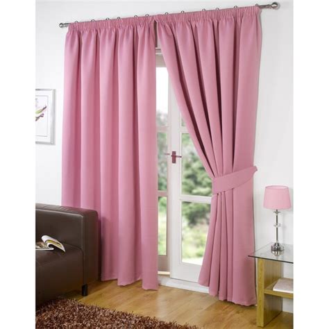 Dreamscene Blackout Pencil Pleat Curtains Pink Iwoot