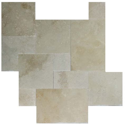 Toscana Tumbled French Pattern Travertine Pavers Wholesale Paver