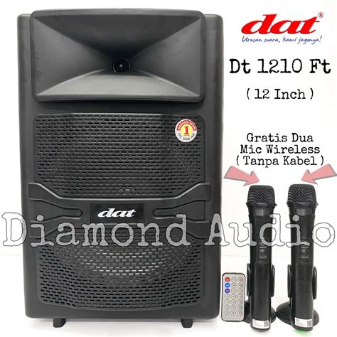 Jual Speaker Portable Dat Dt1210 Ft Usb Bluetooth Original Wireless 12