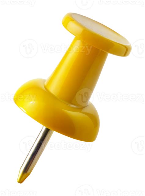 A Single Yellow Push Pin Cut Out Stock Png 47601815 Png