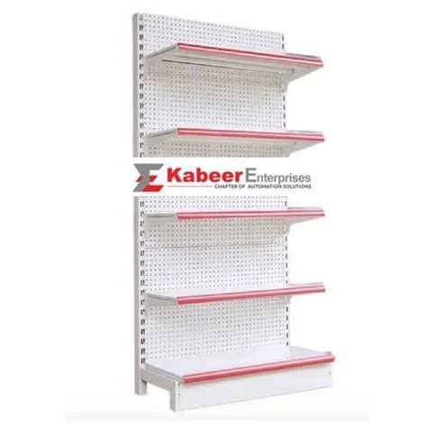 Mild Steel Wall Mounted Ms Grocery Storage Display Rack For