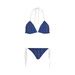 Royal Blue Plaid Hipster Style Custom Bikini Swimsuit Id D