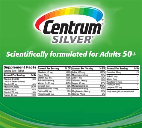 Centrum Silver Adultos Mayores 50 Añosx3 L A 398 Cuotas Sin Interés