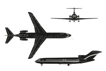 Airplane Side View Silhouette Stock Illustrations – 943 Airplane Side ...