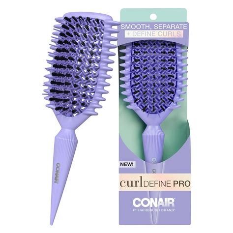 Cepillo Conair Curl Define Pro Para Cabello Rizado - Púrpura - Venta