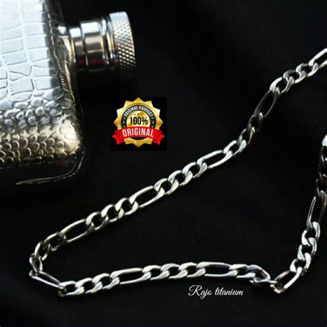 Jual Kalung Titanium Pria Silver Model Rantai Anti Karat Anti Luntur