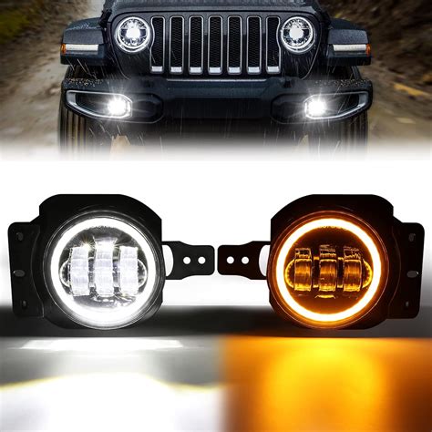 Auxbeam Luces Antiniebla LED De 4 Pulgadas Para Wrangler JL JLU