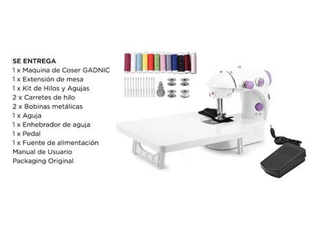 Máquina de Coser Gadnic SW2000 Pro Hogareña Portátil Con Mesa y