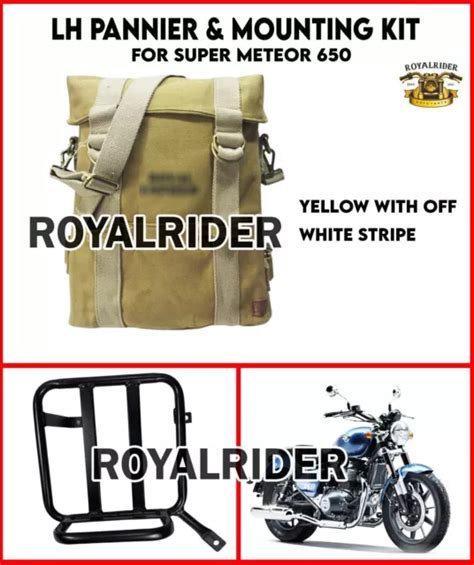 Sac De Valise Lh Jaune Et Kit De Montage Adapt Pour Royal Enfield