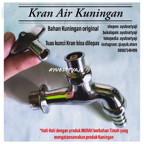 Jual Kran Air Body Kuningan Asli Original Solid Brass Keran Tembok Kran