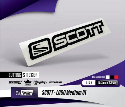 Jual Cutting Sticker Sepeda Scott Logo Medium Stiker Motor Mobil