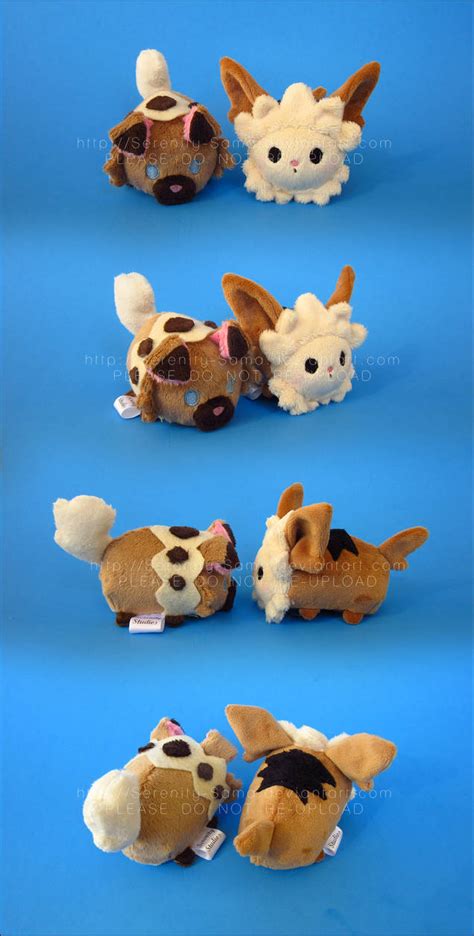 Stacking Plush: Mini Rockruff and Lillipup by Serenity-Sama on DeviantArt