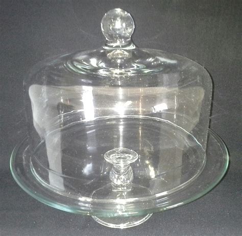 Glass Raised Cake Stand With Dome W 32cm A Touch Of Eleganz