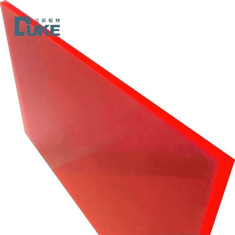 Uv Resistance Fluorescent Transparent Red Pink Cast Acrylic Perspex