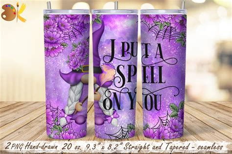 Hocus Pocus Tumbler Wrap Oz Tumbler Witch Gnome Wrap