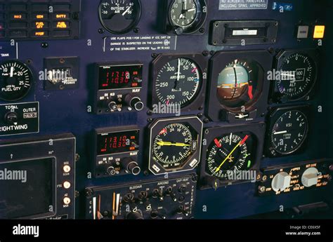 Aeroplane cockpit instruments Stock Photo - Alamy