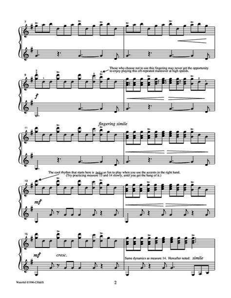 waterfall free sheet music by Jon Schmidt | Pianoshelf