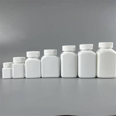 High Quality Ml Ml Ml Square Hdpe White Pill Bottle Plastic