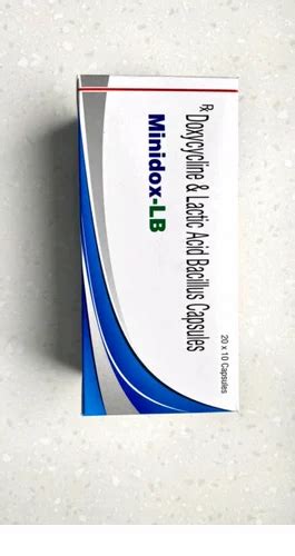 Doxycycline Lactic Acid Bacillus Capsules Minidox LB At Rs 880 Box