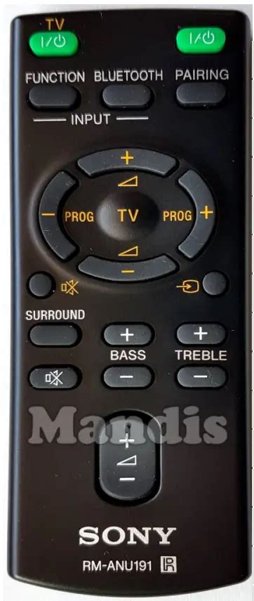 Mandis Sony RMANU 191 Replacement Remote Control Instructions