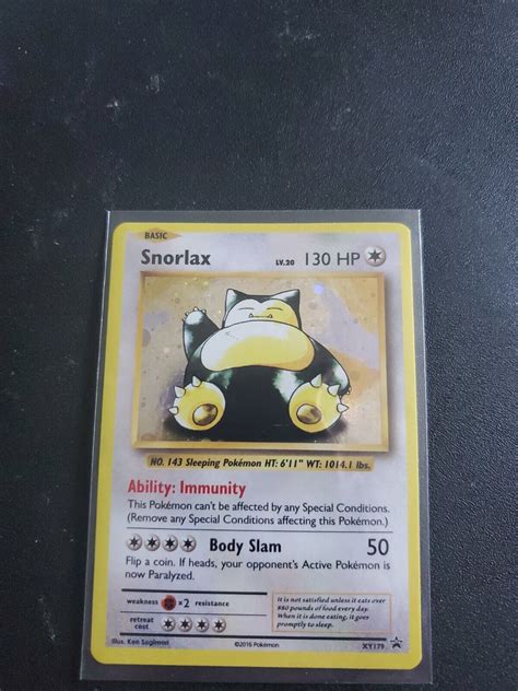 Mavin Snorlax XY179 Black Star Promo Holo Rare Pokemon Card