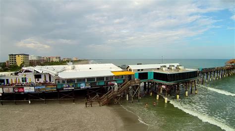 Cocoa Beach Pier Storm Damage Aerial Drone Video YouTube