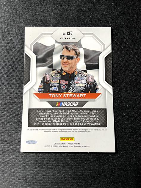 Prizm Nascar Checkered Flag Tony Stewart Ebay