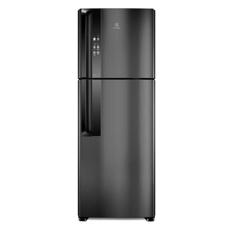 Geladeira Electrolux Top Freezer Black Inox Look Extra