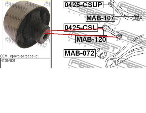 Mab Febest Silentblock De Brazo Suspensi N Trasero Transversal