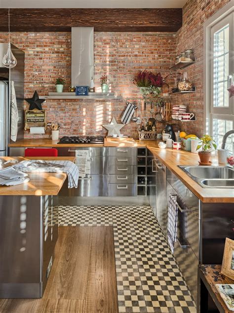 28 Exposed Brick Wall Kitchen Design Ideas