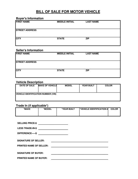 Free Fillable Tennessee Bill Of Sale Form ⇒ Pdf Templates