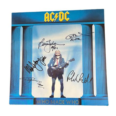 At Auction: AC/DC Fully Signed Who Made Who Vinyl LP Certified