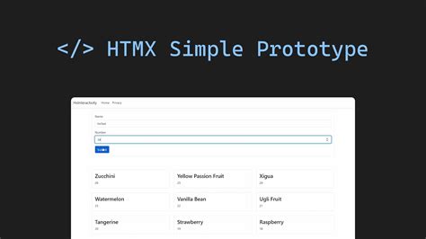 Htmx Small Prototype With Asp Net Core Youtube