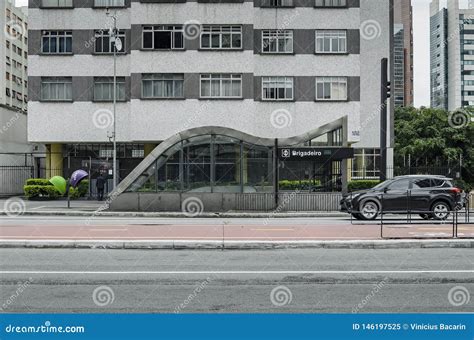 Brigadeiro Station at Paulista Avenue, Sao Paulo SP Brazil Editorial ...