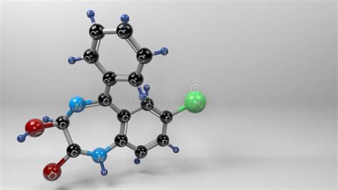 Oxazepam Molecule Structure Illustration. Stock Illustration ...