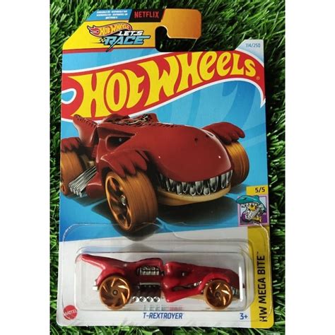 Hot WHEELS T REXTROYER DINO LET S RACE RED Shopee Singapore