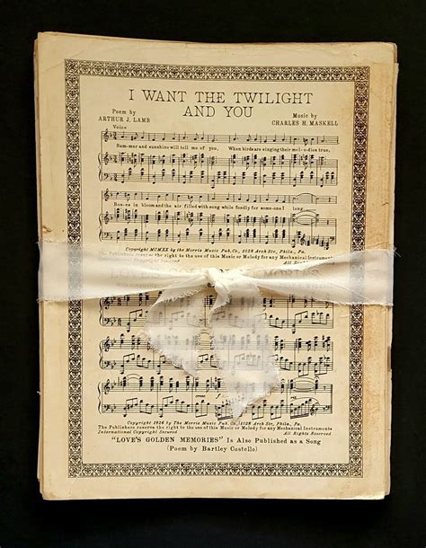 Vintage Music, Sheet Music, Antique Music Sheets, Wedding Decoration ...