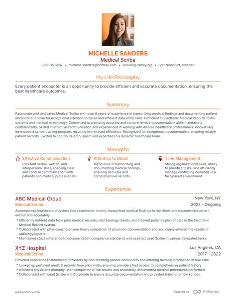 3 Medical Scribe Resume Examples & How-To Guide for 2024