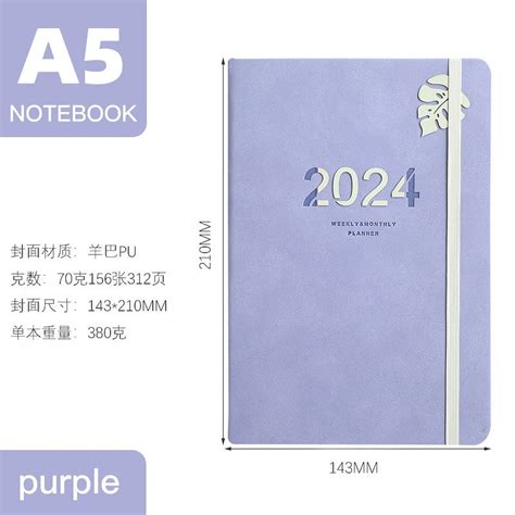 NUOLUX Portable Notebook Schedule Planner Notepad Planning Notebook A5