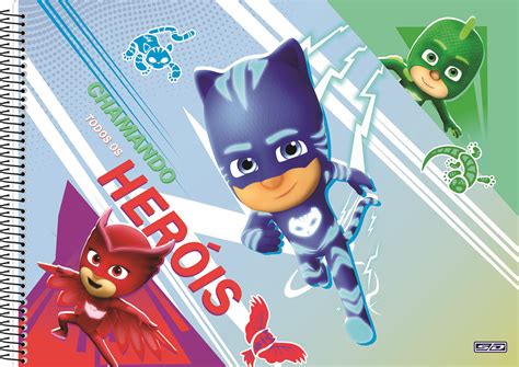 Pj Masks Caderno Cartografia Espiral Sd Inova Es Gr Ficas